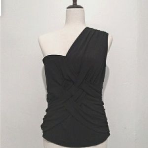 One shoulder top by Escada with pleated front